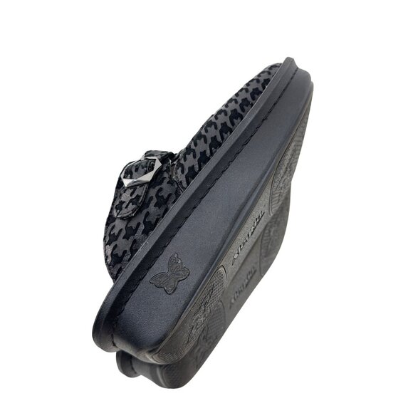 Alegria Womens Leather Slip-On Clogs Comfort Shoes Size 39 Pink&Black Adj Buckle - Picture 11 of 15